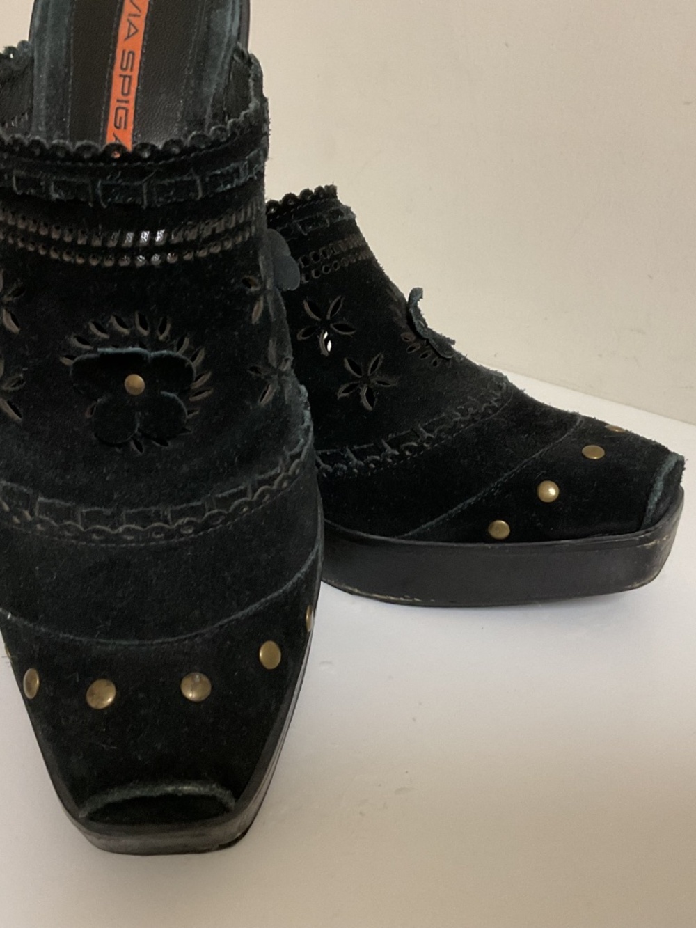Via Spiga VINTAGE black suede women’s shoes size 8.5